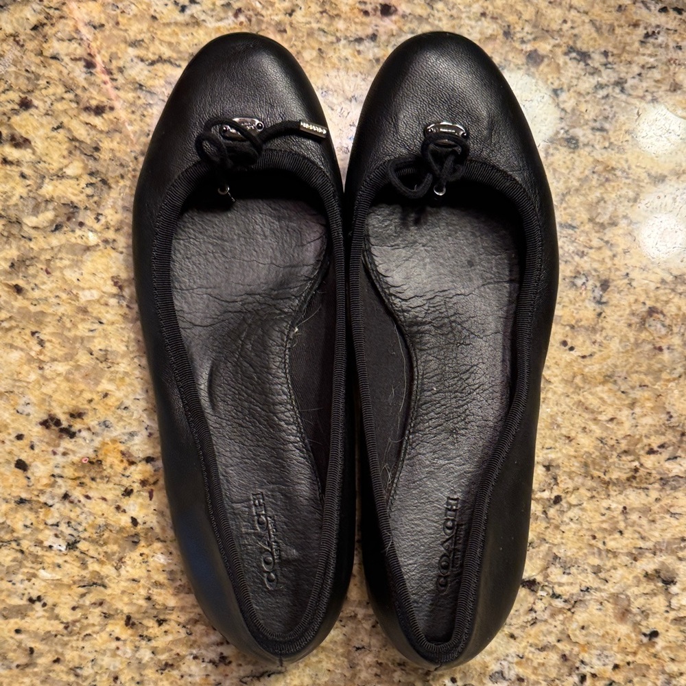 Coach Black Leather Loafers